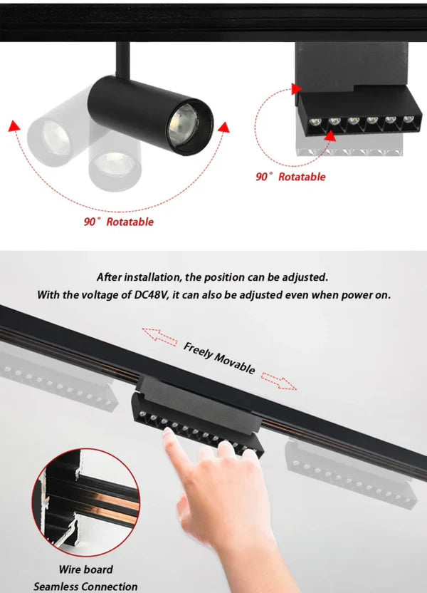 Projecteur LED pour Rail Magnétique